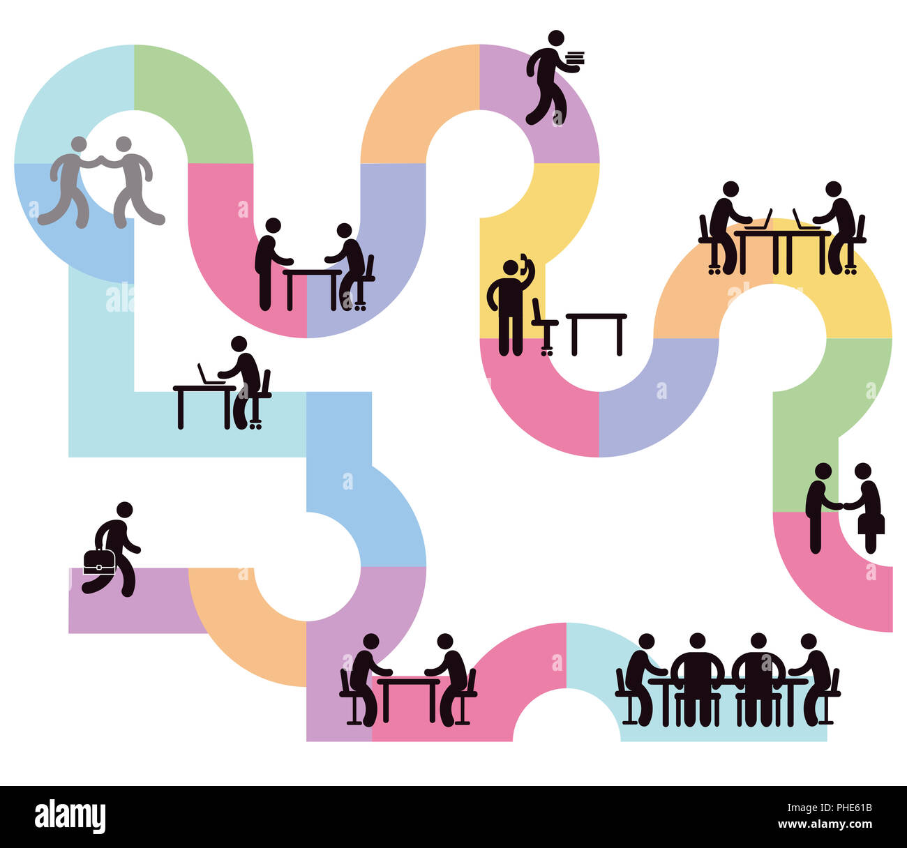 Business Team und Teamarbeit, workflowk Stockfoto