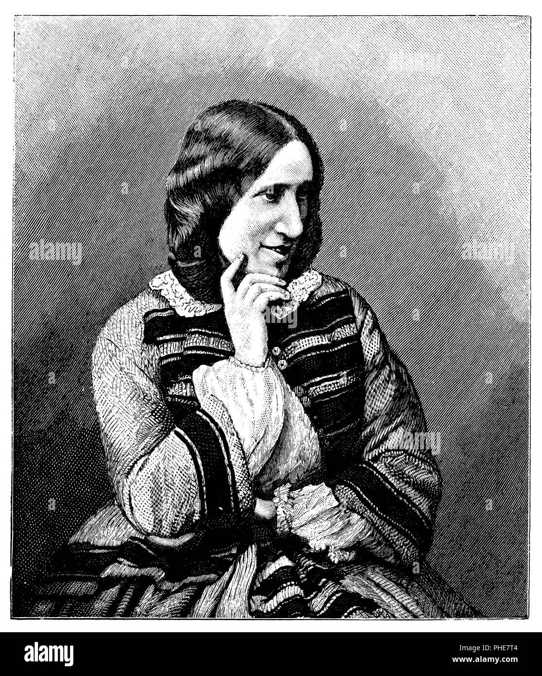 Mary Ann Evans. Nach einem Foto der Stereoscopic Company in London, Stockfoto