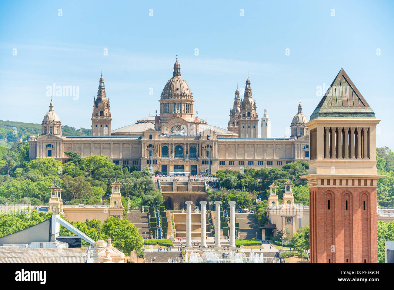 Museum der Nationalen Kunst in Barcelona Stockfoto