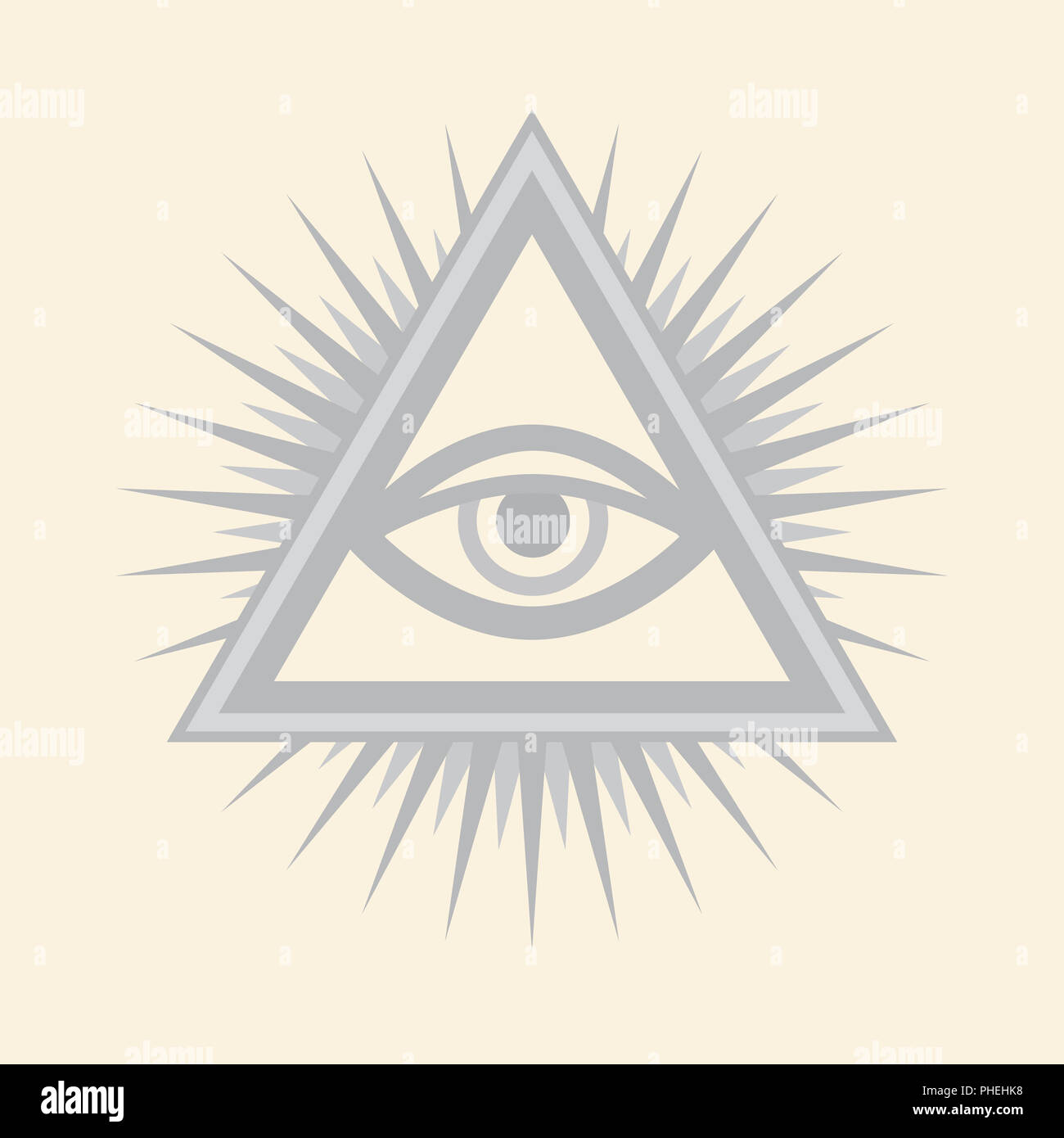 All-Seeing Eye (Das Auge der Vorsehung) Stockfoto