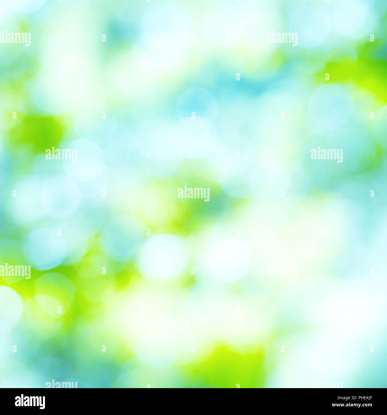 Abstrakt Blau, Grün und Gelb leuchten Stockfoto