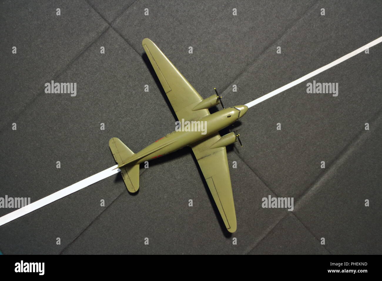 Start- und Landebahn militärische Transportflugzeuge von oben Stockfoto