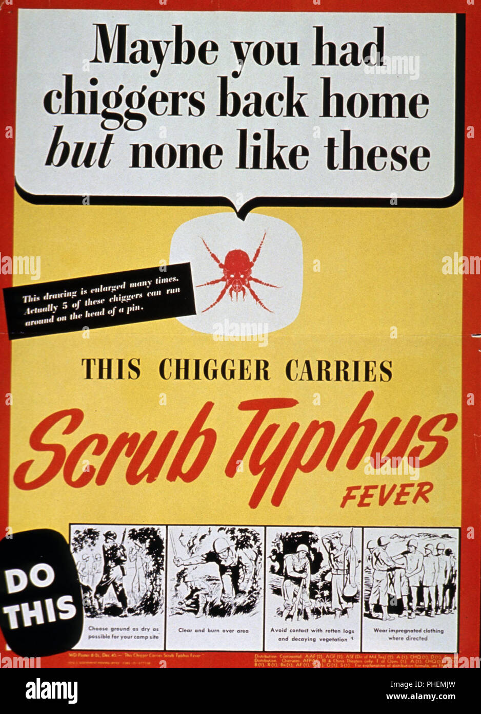Ca. 1945 vielleicht hatten Sie Chiggers wieder zu Hause aber nicht