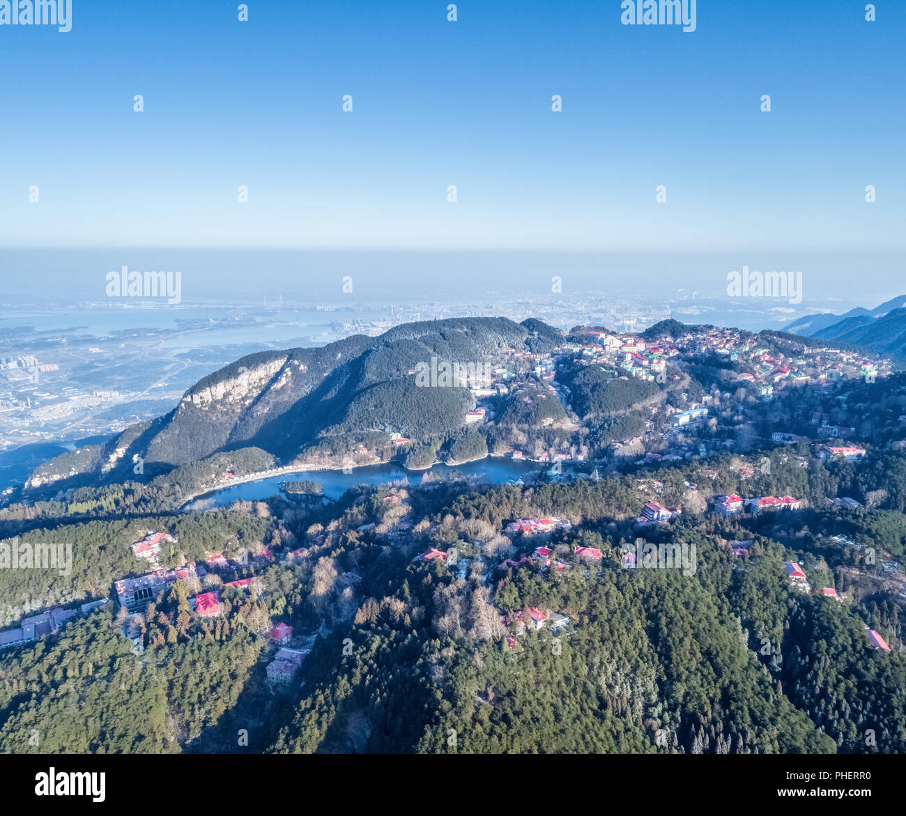 Luftaufnahme der lushan Berg Stockfoto
