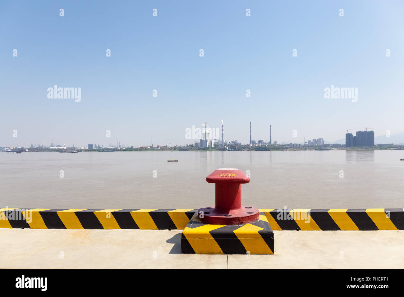 Inland Pier und Yangtse Landschaft Stockfoto