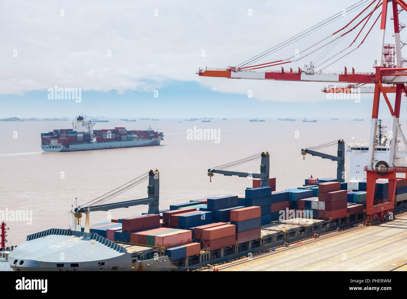 Ocean Container Terminal Stockfoto