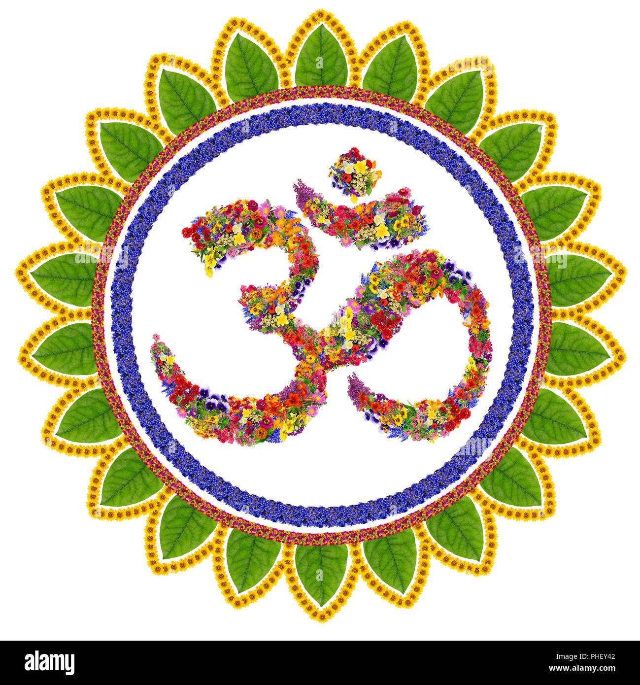 Isolierte om Sanskrit Symbol Stockfoto