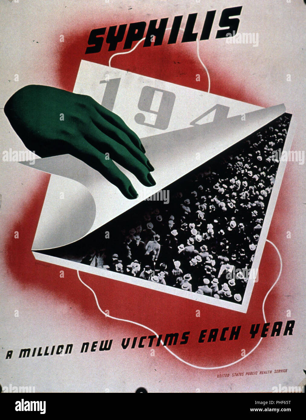 1940 s Syphilis Poster Stockfoto
