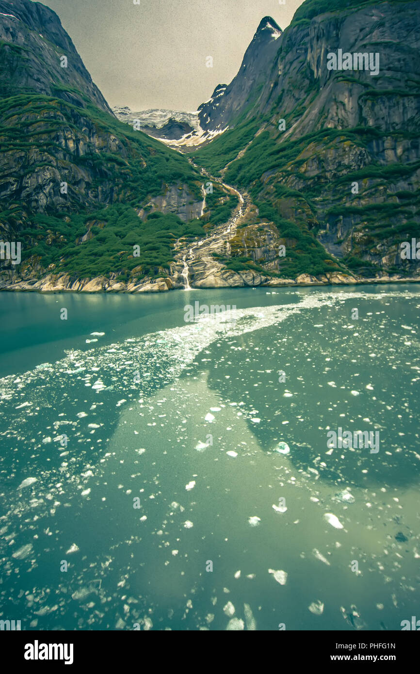 Gletscher und Berge, Landschaften, die in den wilden und schönen Alaska Stockfoto