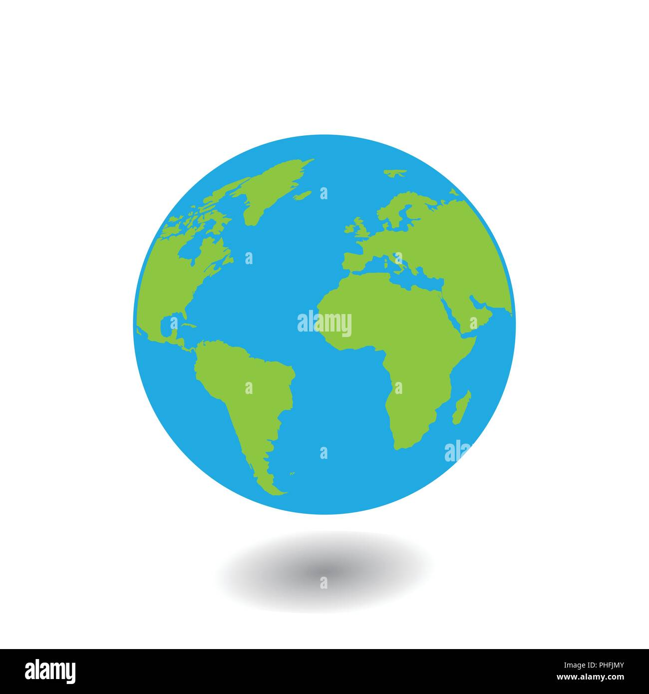 Vektor Planet Erde Symbol. Flache Erde Symbol. Flache design Vector ...