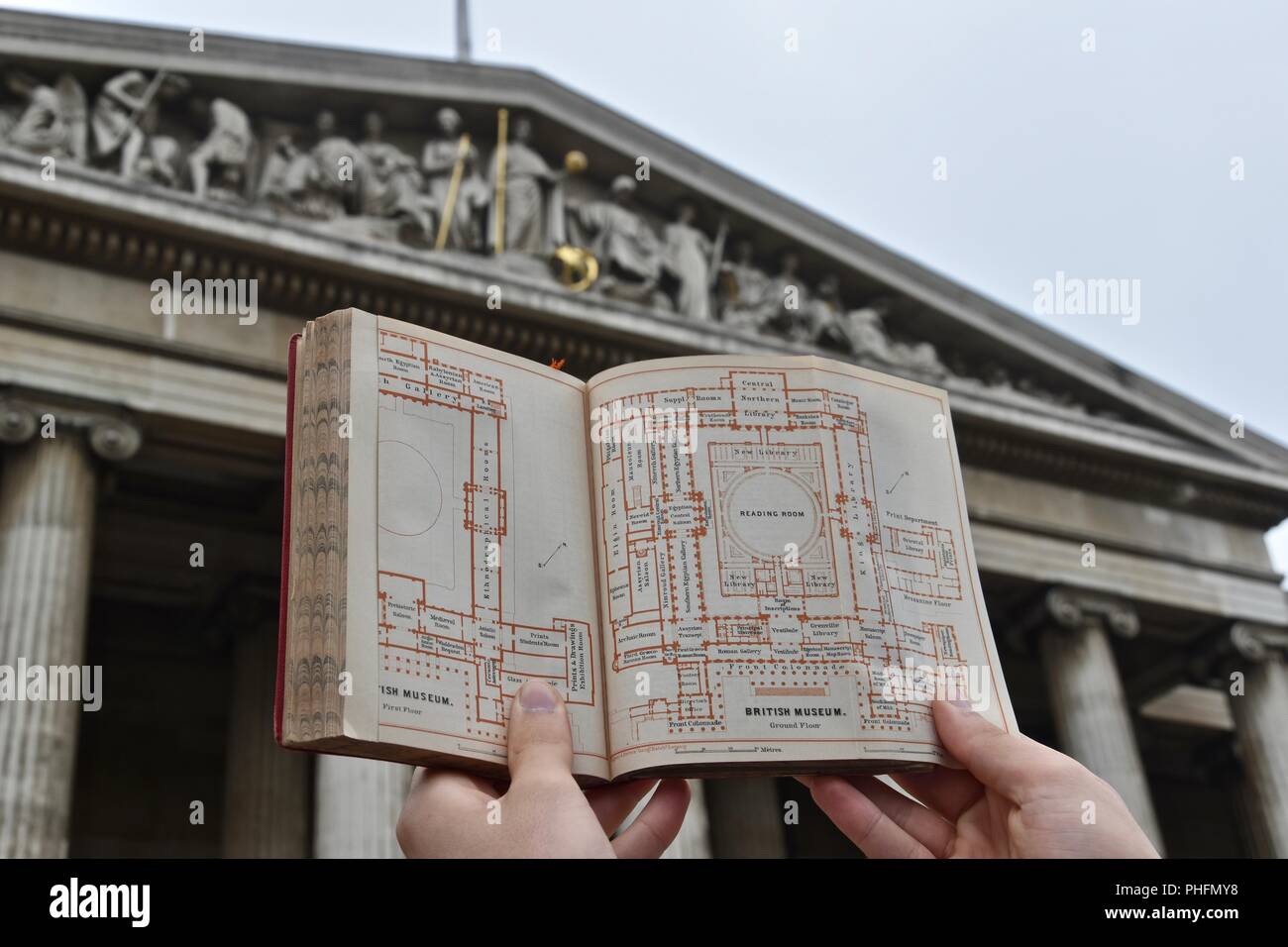 Die iconc British Museum in London, Vereinigtes Königreich Stockfoto