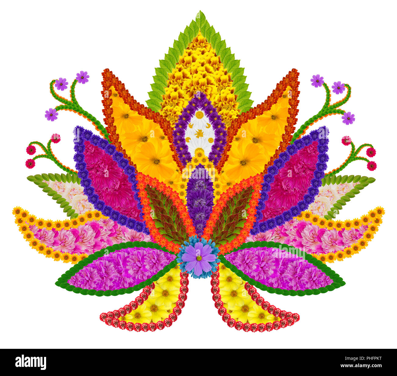 Persische Teppich Element - Goldene Heilige Lotus Stockfoto