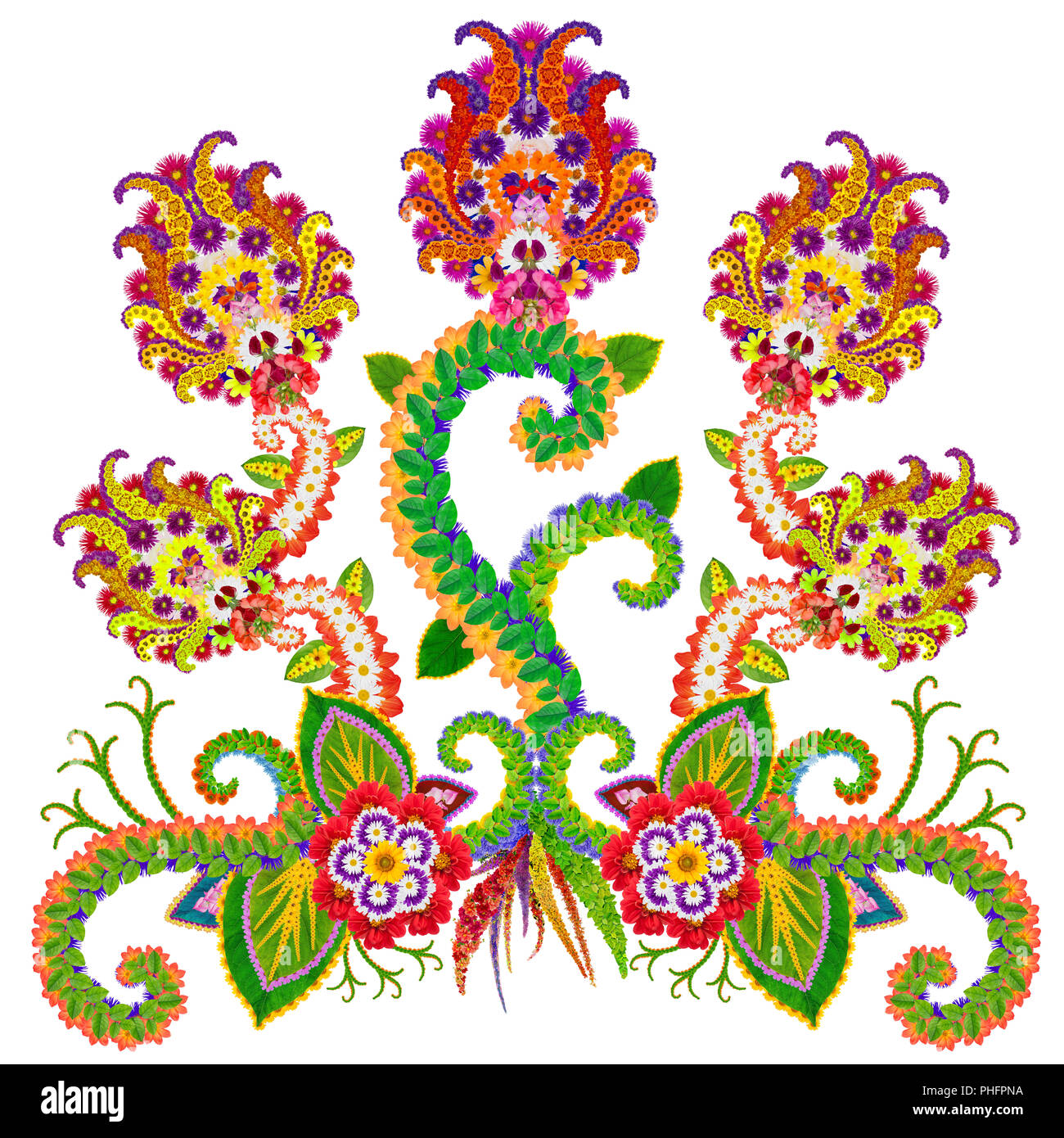 Persische Granatapfel abstrakte Collage Stockfoto