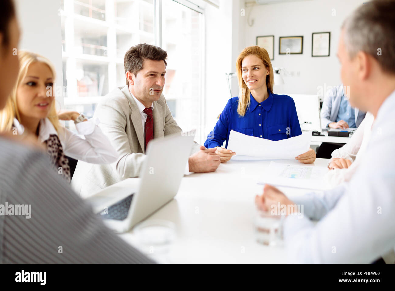 Business Meeting und Brainstorming in Office Stockfoto