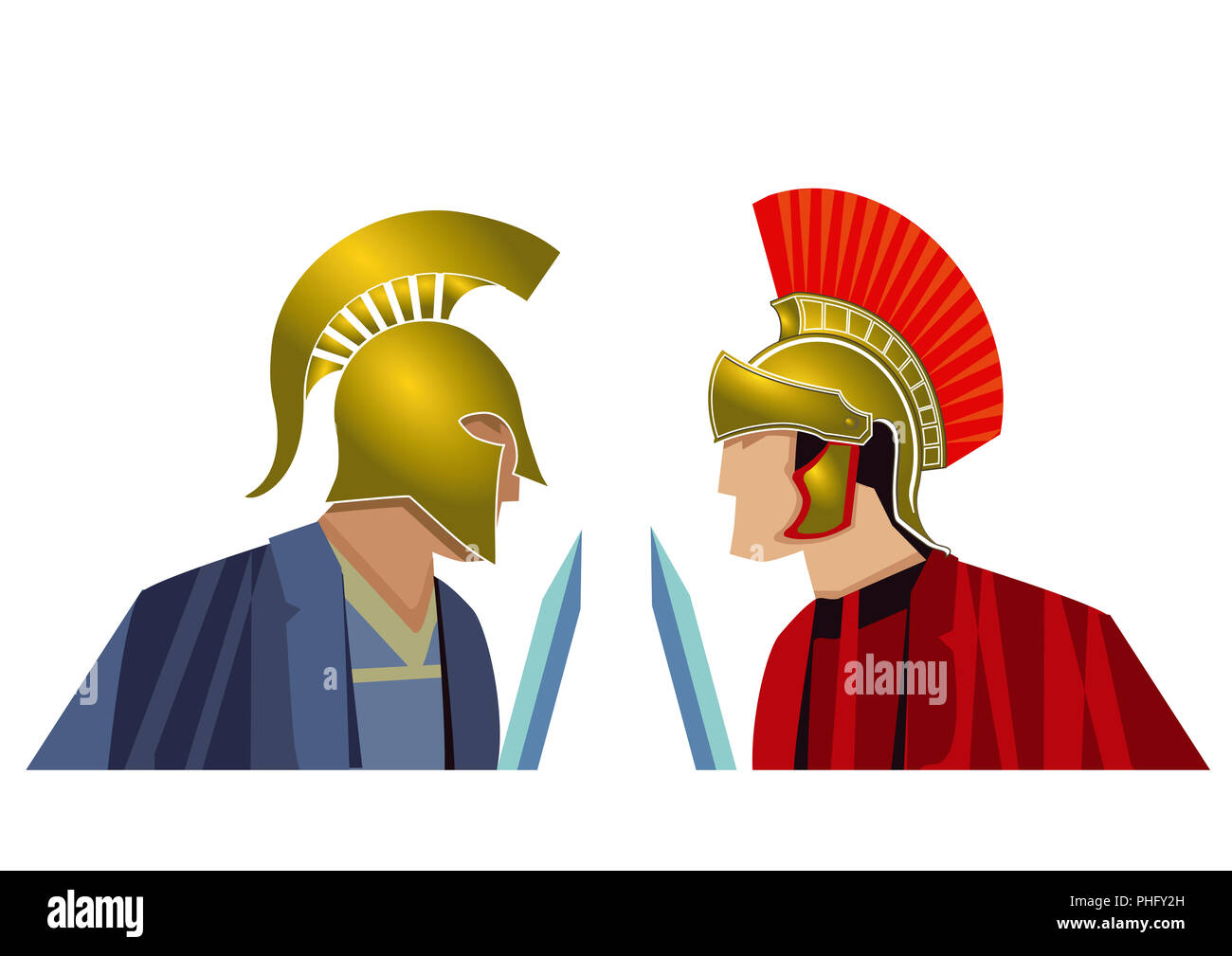 Alte Legionäre im Kampf Stockfoto