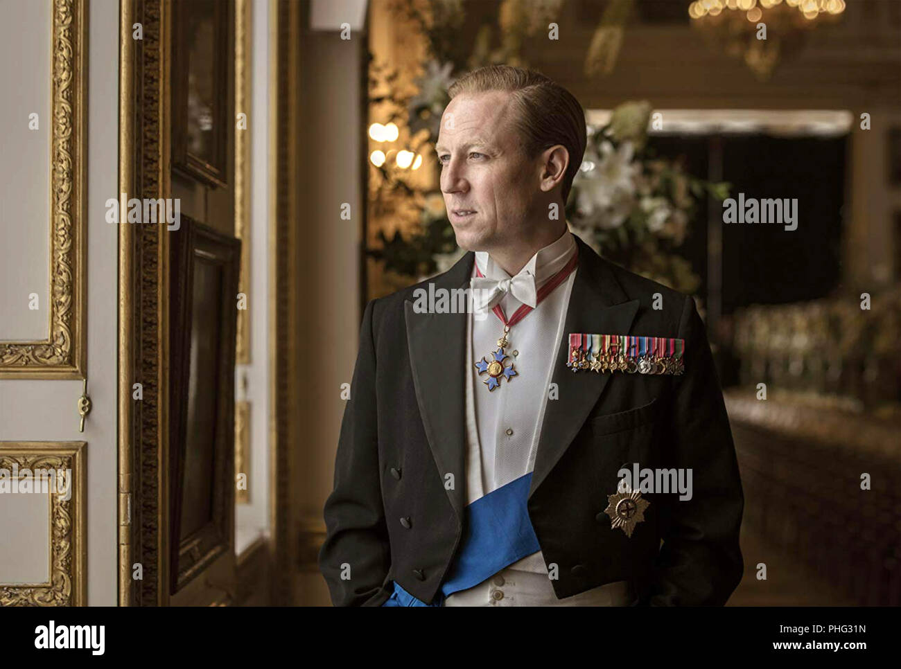 Die Krone Netflix TV-Serie mit Tobias Menzies als Philip, Herzog von Edinburgh Stockfoto