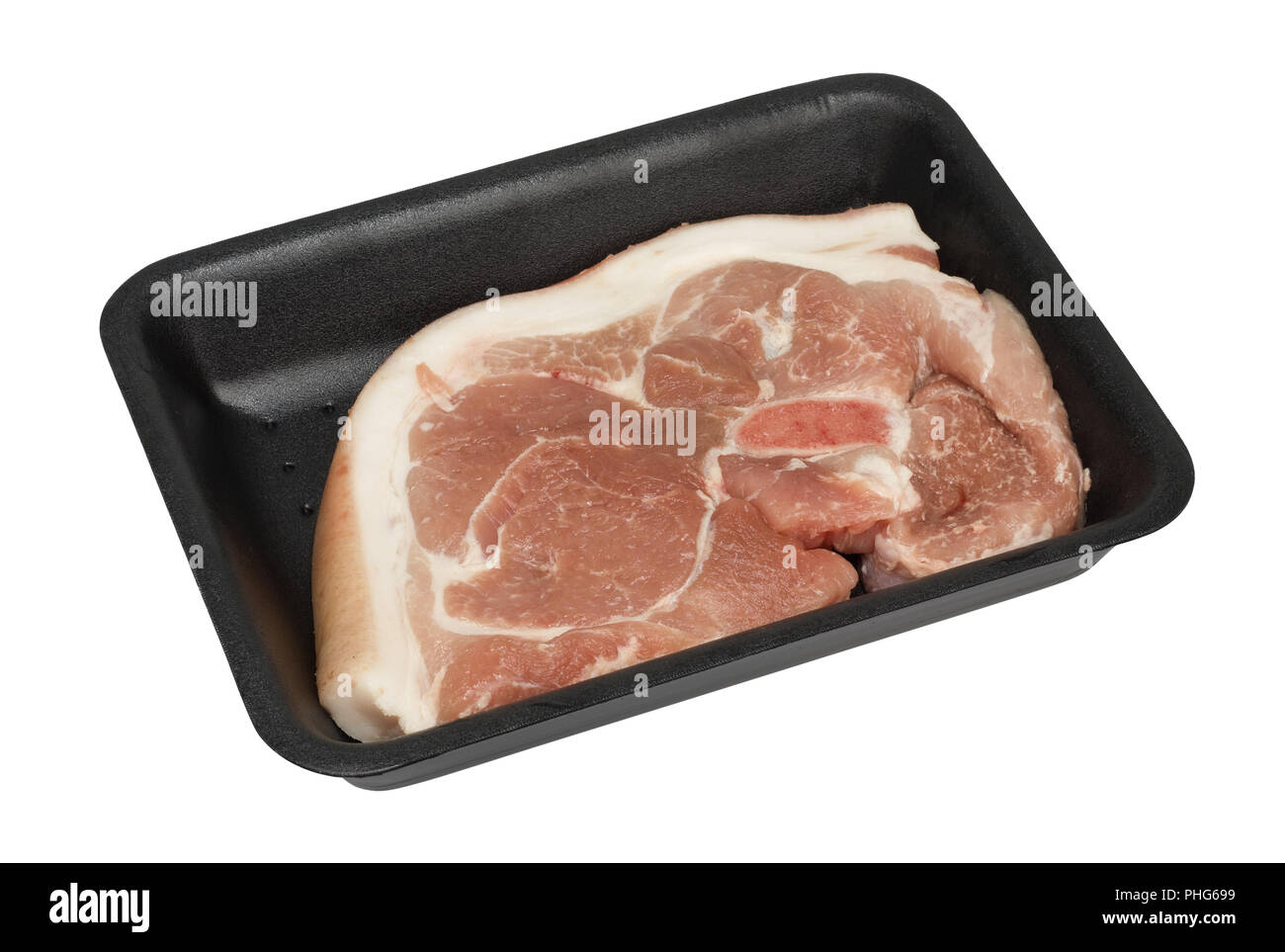 Stück frisches Fett Schweinefleisch Stockfoto
