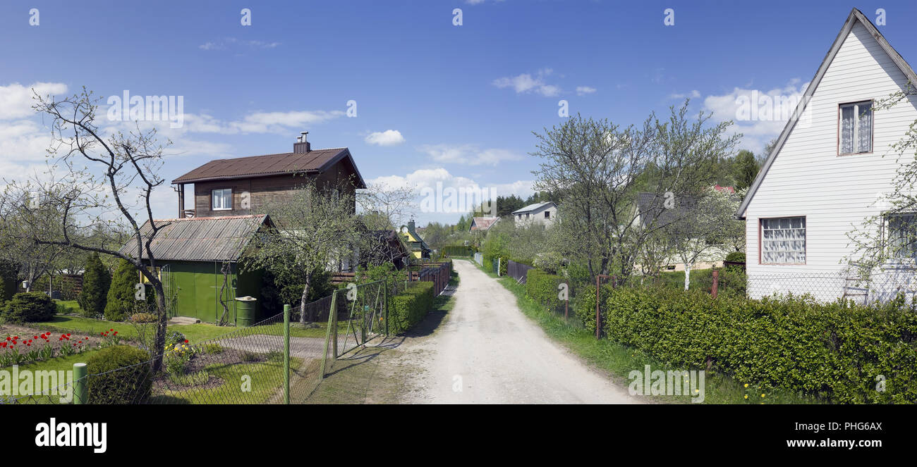 Frühling im Dorf Stockfoto