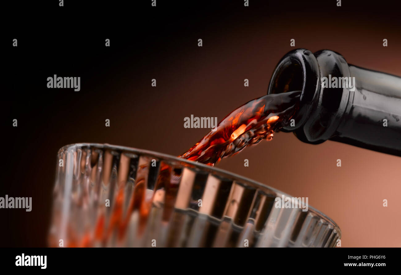 Der Wein in allen seinen Formen gegossen Stockfoto