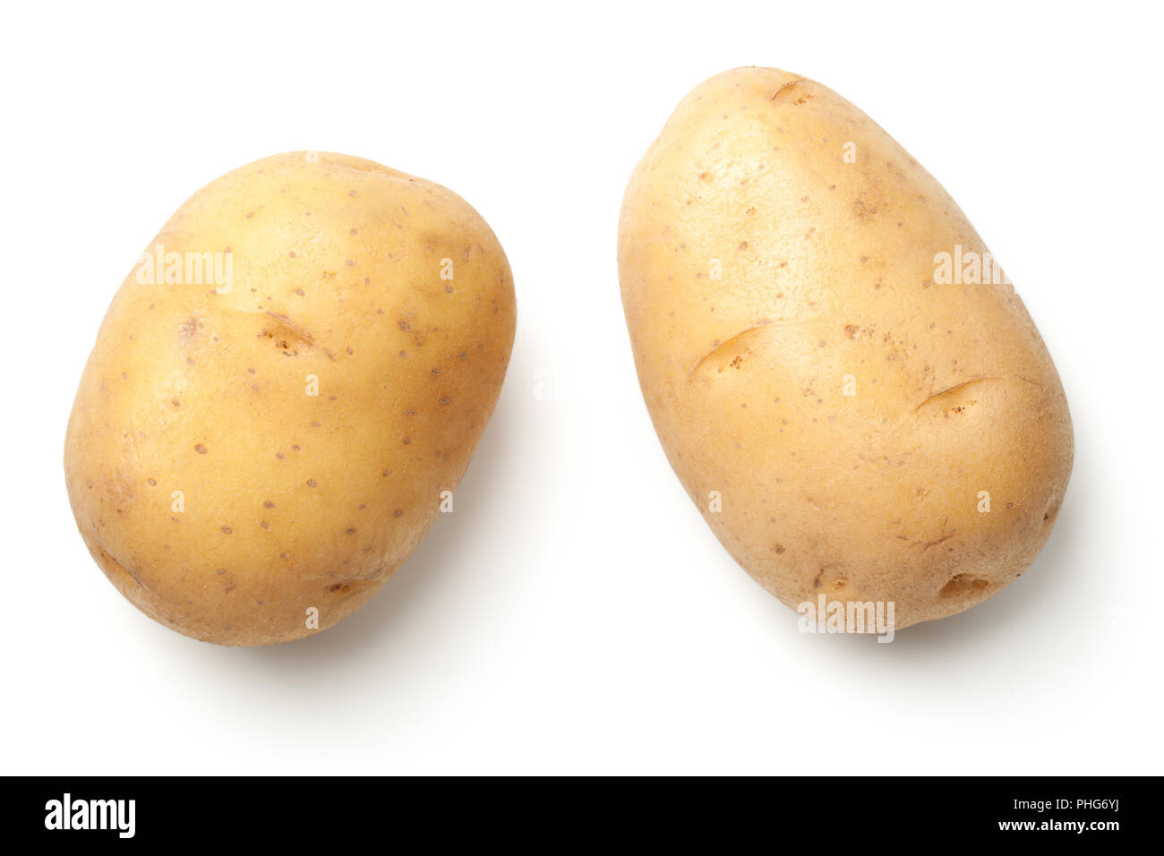 Kartoffeln isoliert auf weißem Hintergrund Stockfoto