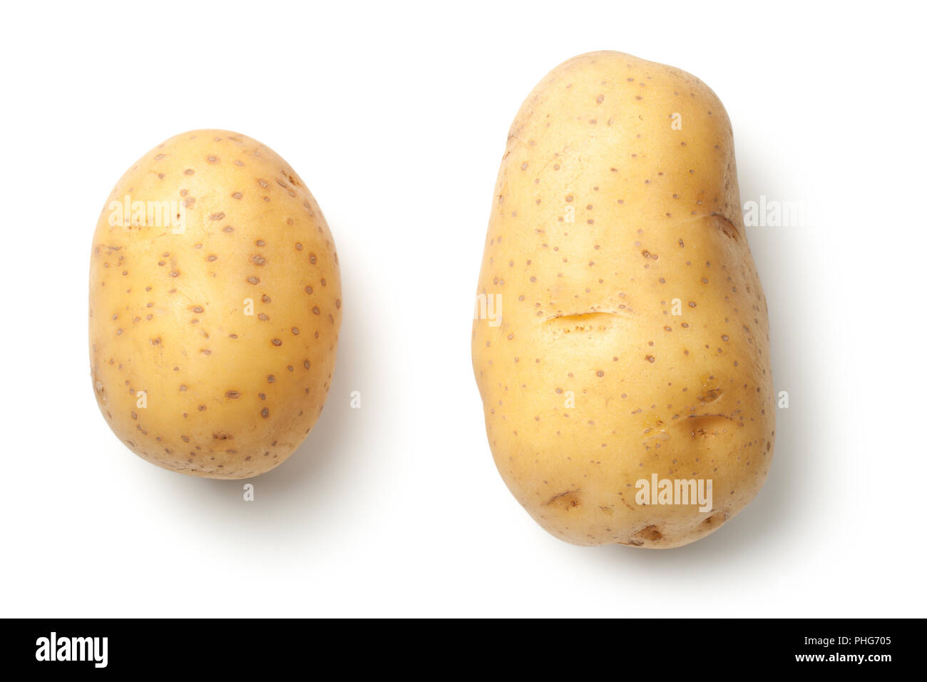 Kartoffeln isoliert auf weißem Hintergrund Stockfoto