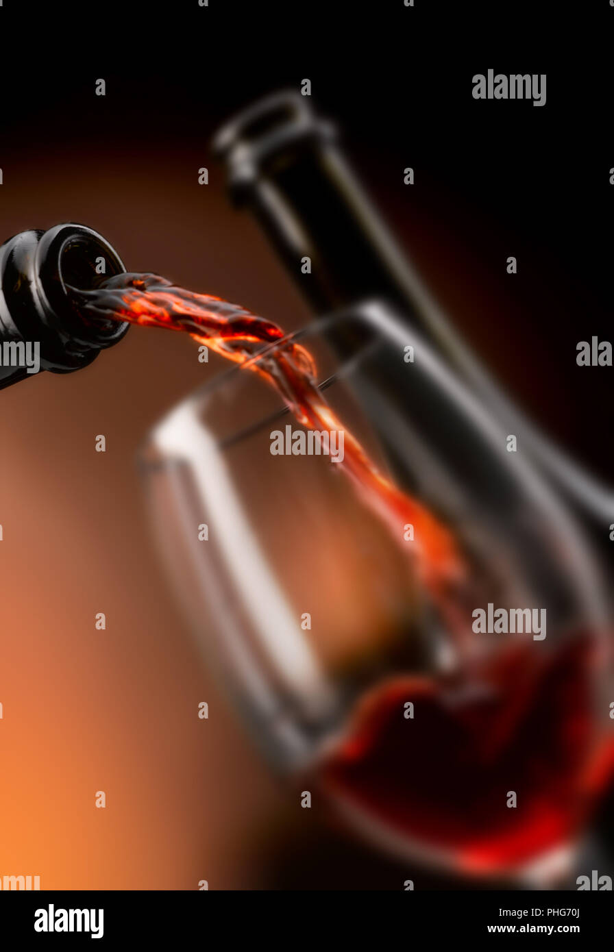 Der Wein in allen seinen Formen gegossen Stockfoto