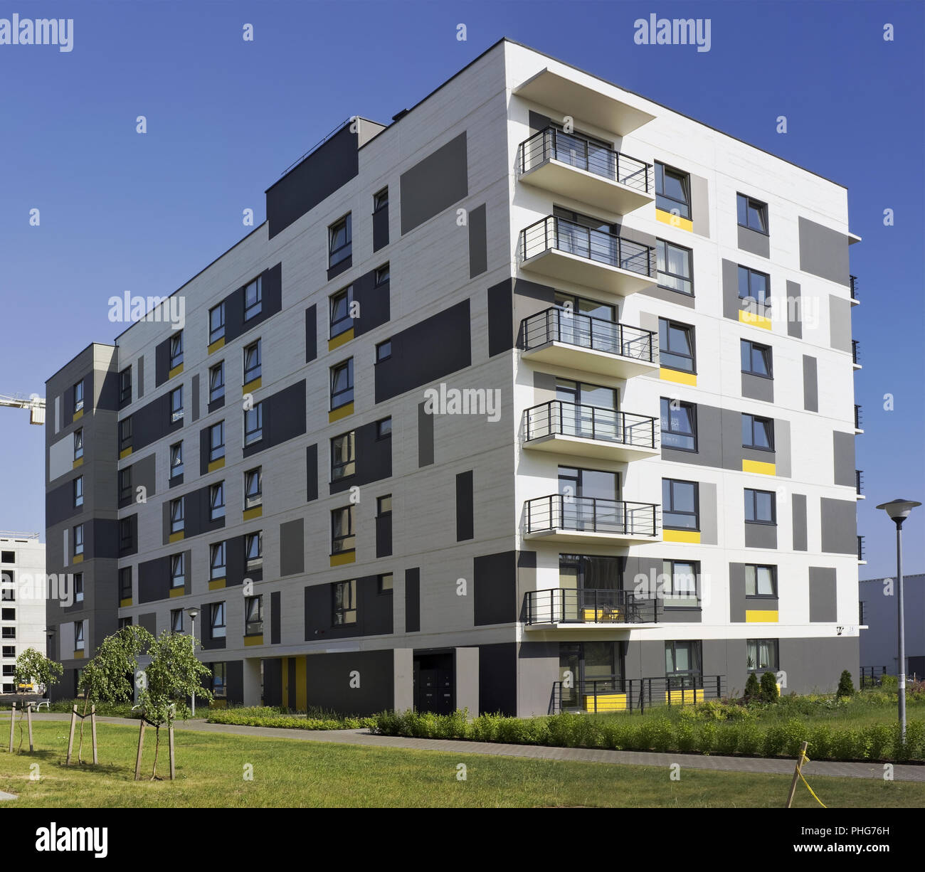 Moderne modulare Haus mit niedrigen Kosten kleine Apartments Stockfoto