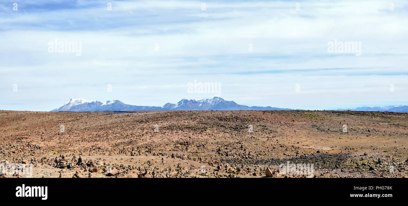 Peruanische Steine Nasca Wüste panorama Stockfoto