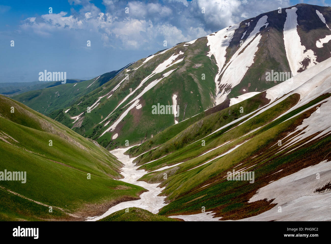 Reise um Kirgisistan und seine Natur und Landschaften im Juni 2018 Stockfoto