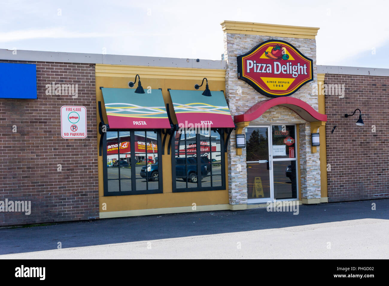 Ein Zweig der Kanadischen franchise Pizza begeistern in Marystown, Neufundland. Stockfoto