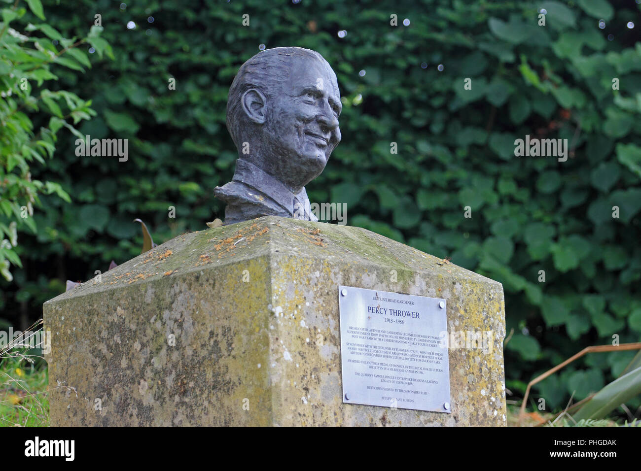 Skulptur von Kopf von Percy Werfer Stockfoto