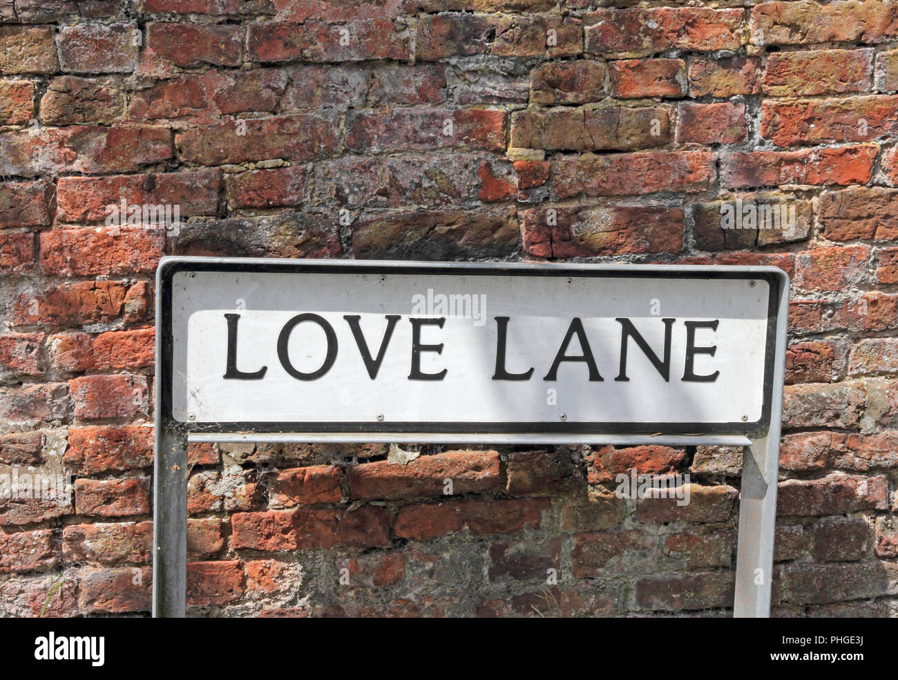 Liebe Spur Straßenschild Stockfoto