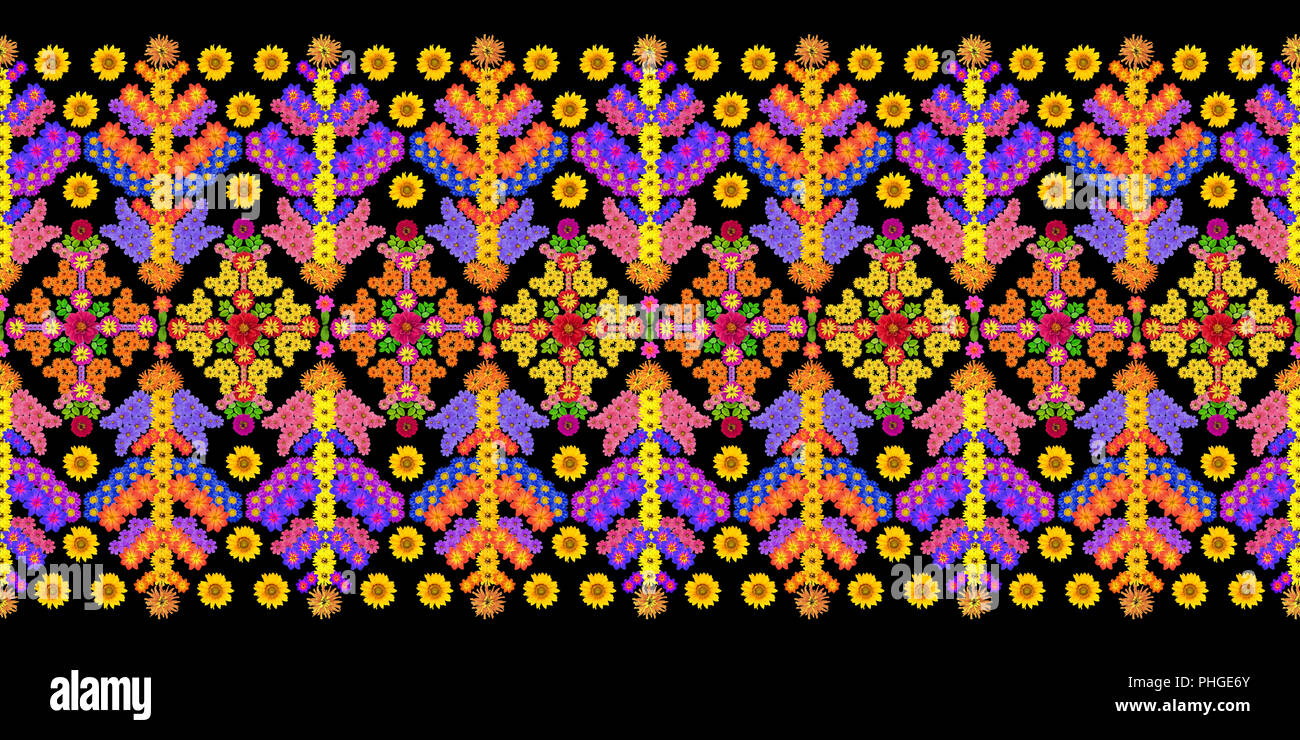 Nationale Muster für die schwarzen Ukrainischen Shirt Stockfoto