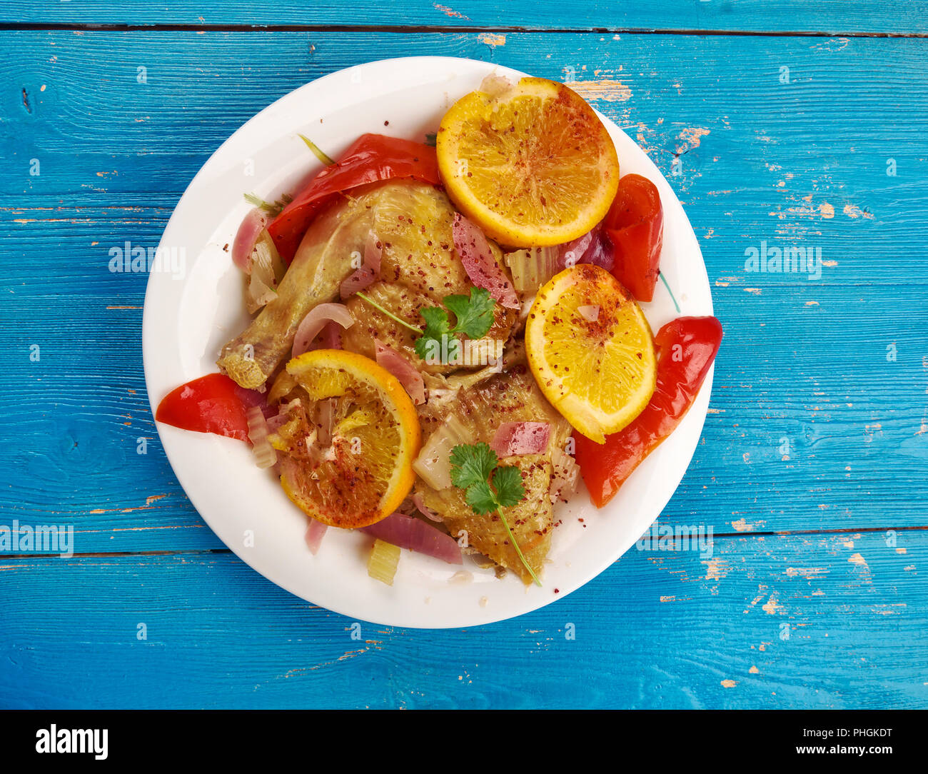 Peri Peri Huhn Stockfoto