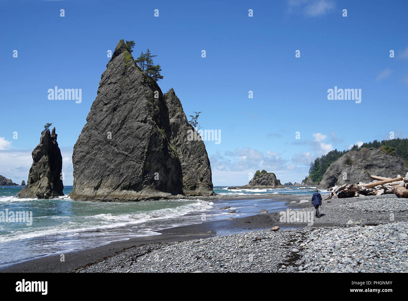 Rialto Beach, Olympic Peninsula, USA Stockfoto