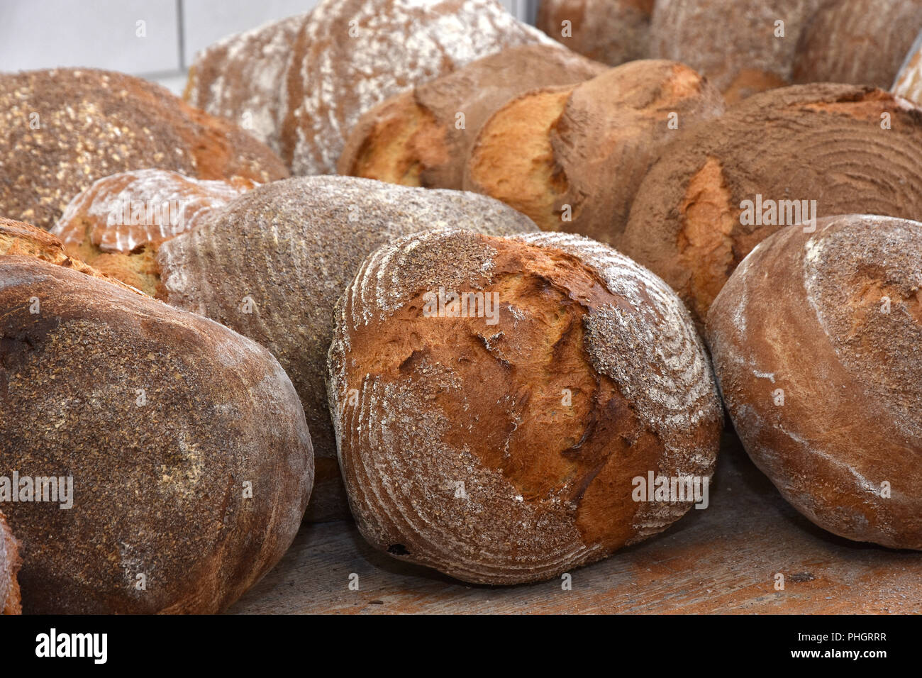 Brot, Brote; Bauernbrot; Stockfoto