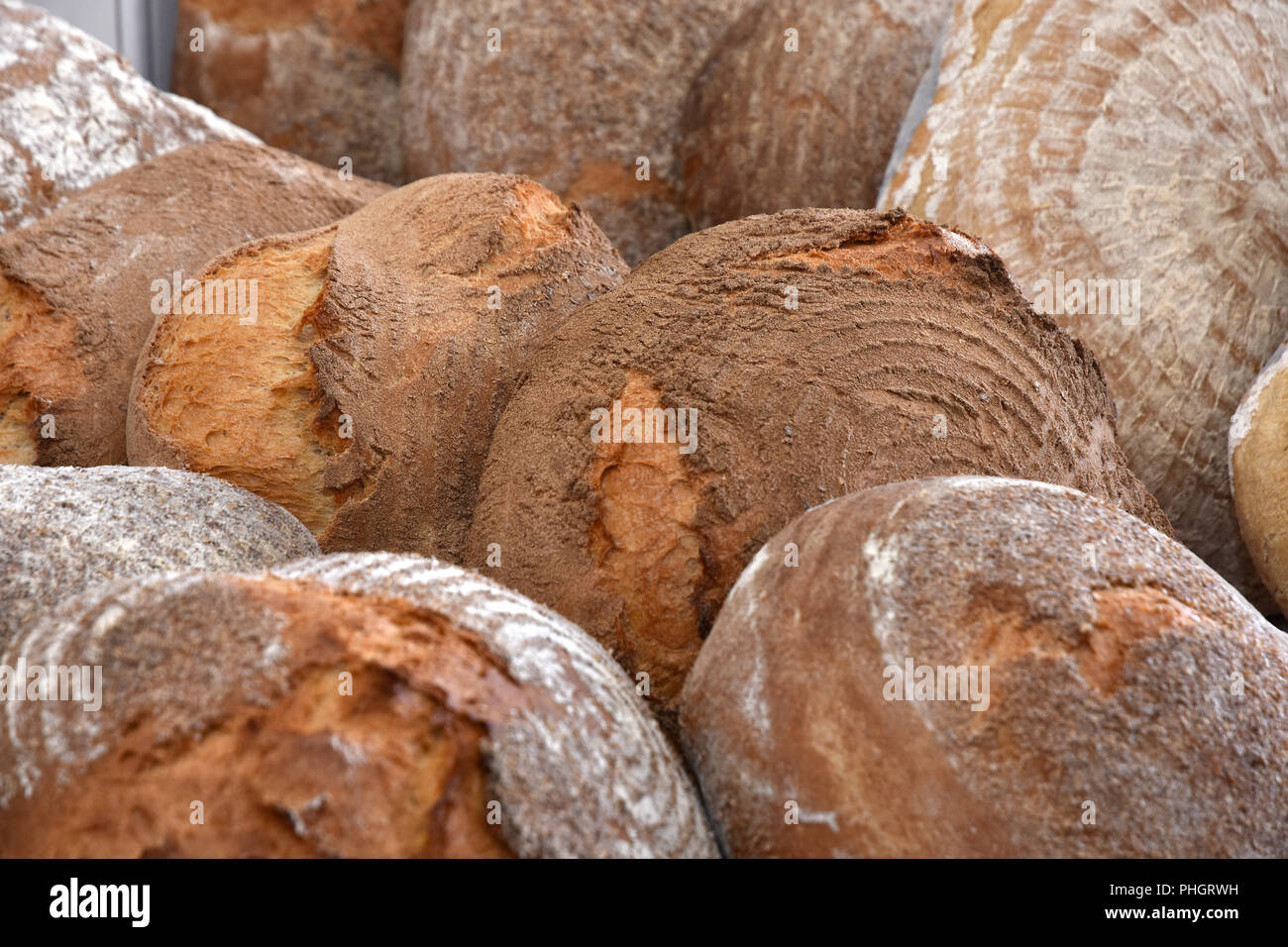 Brot, Brote; Bauernbrot; Stockfoto