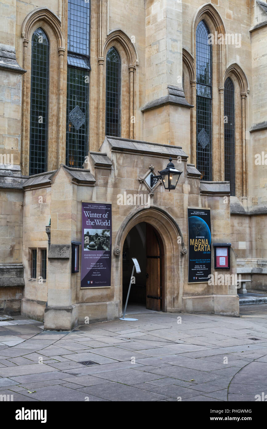 Temple Church London England Uk Stockfotografie Alamy
