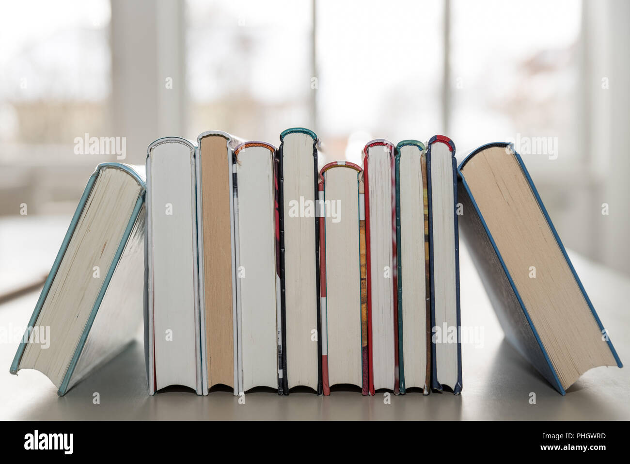 Bücher mit Hardcover - close-up Stockfoto