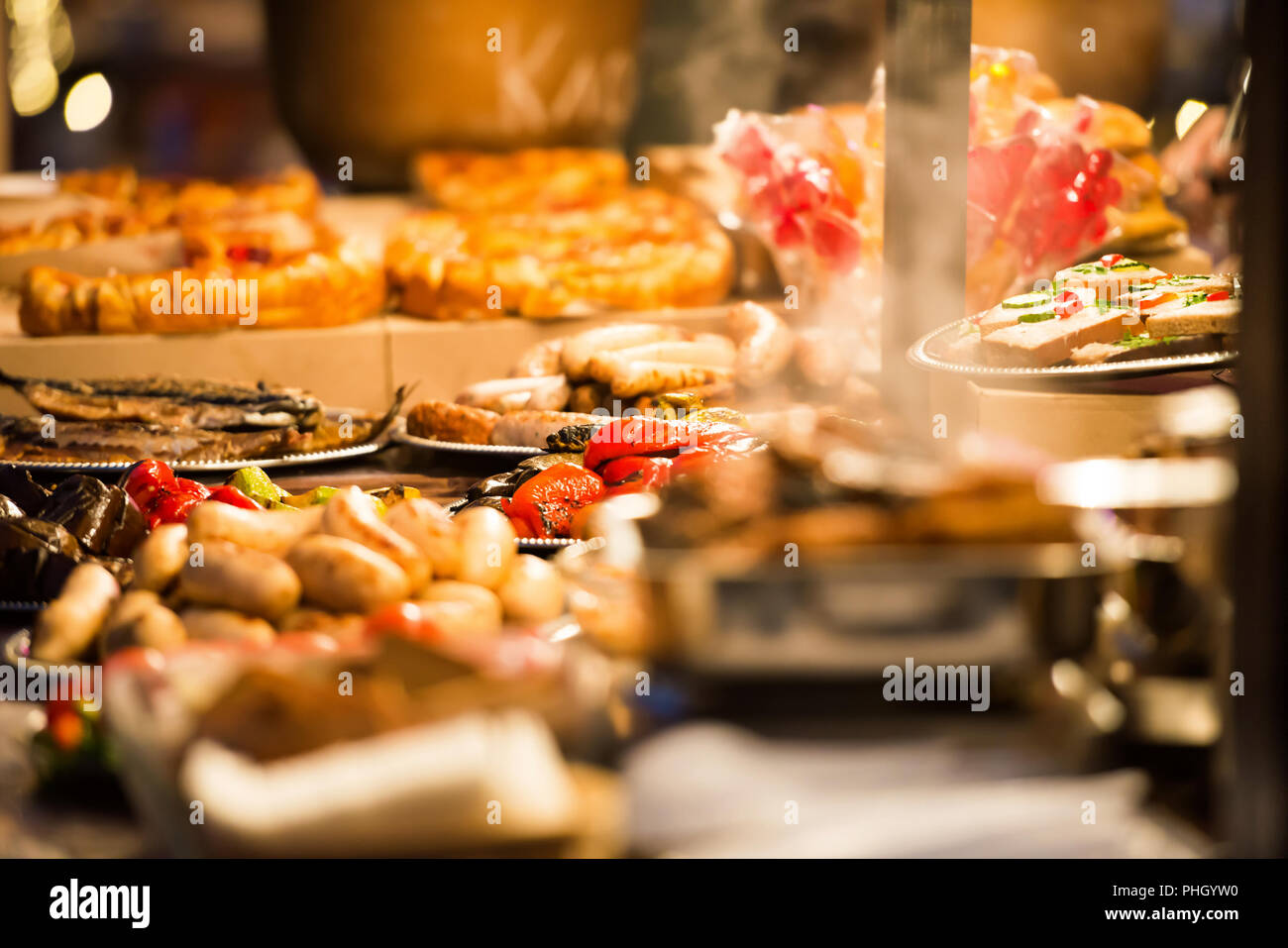 Food Street festliche Stockfoto