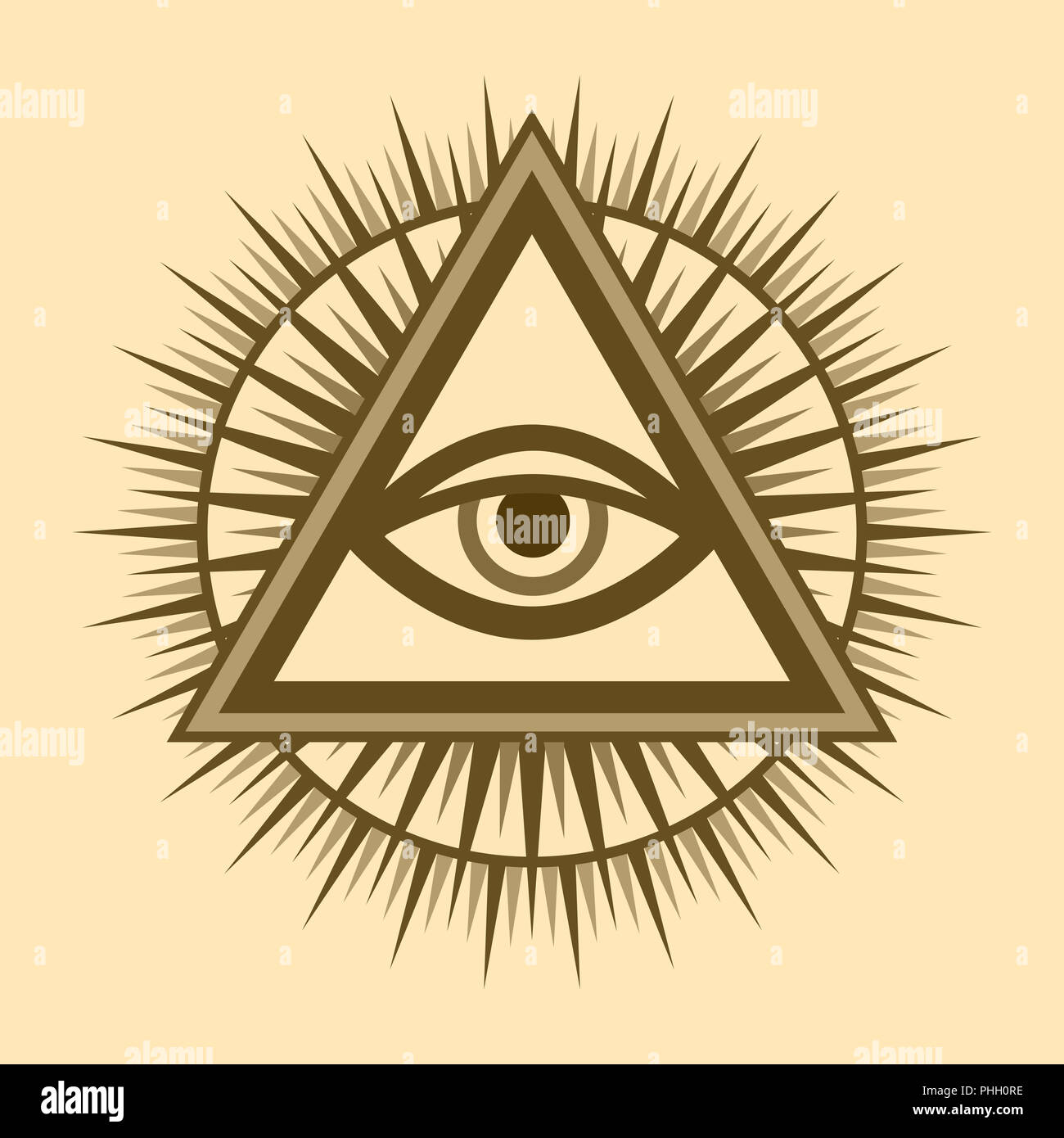 All-Seeing Eye (Das Auge der Vorsehung) Stockfoto