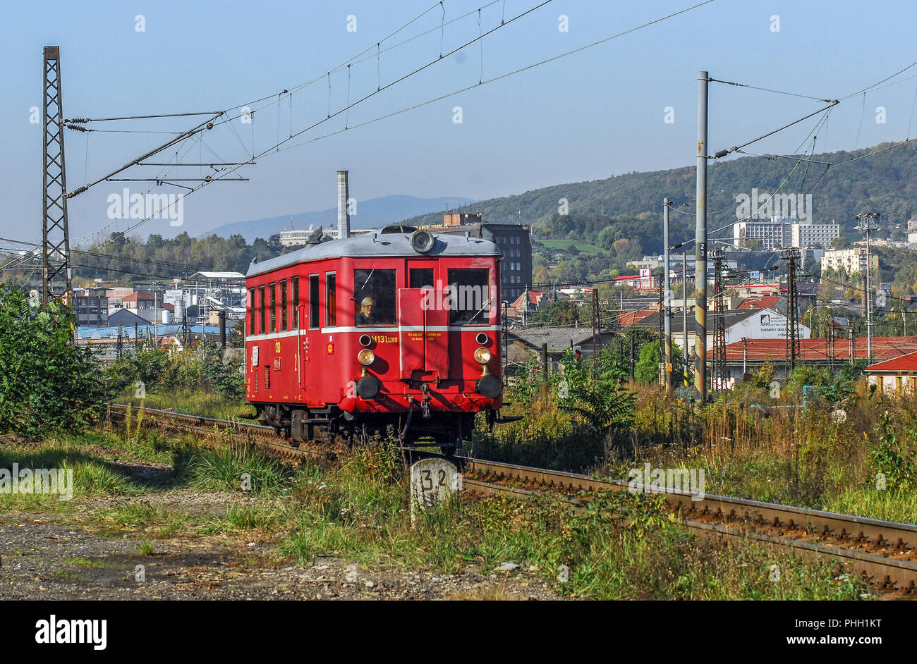 Nostalgischen Zug in Usti nad Labem (Tschechische Republik) Stockfoto