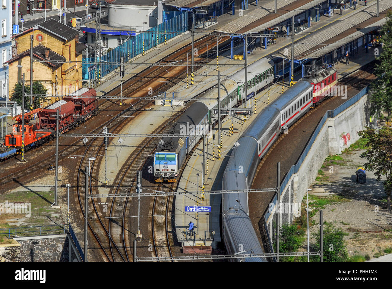 Bahnhof von Usti nad Labem (Tschechische Republik) Stockfoto