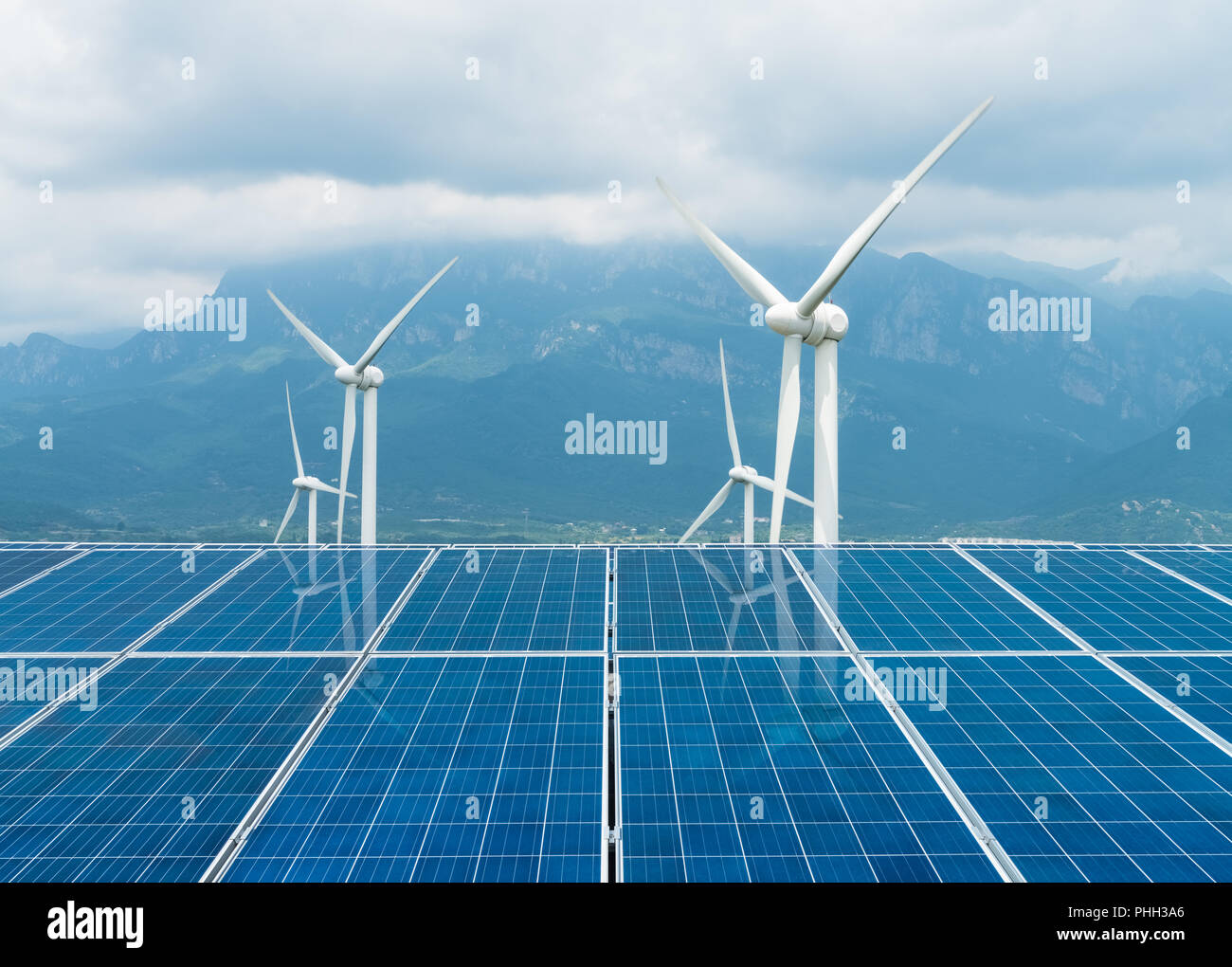 Nachhaltige saubere Energie Stockfoto