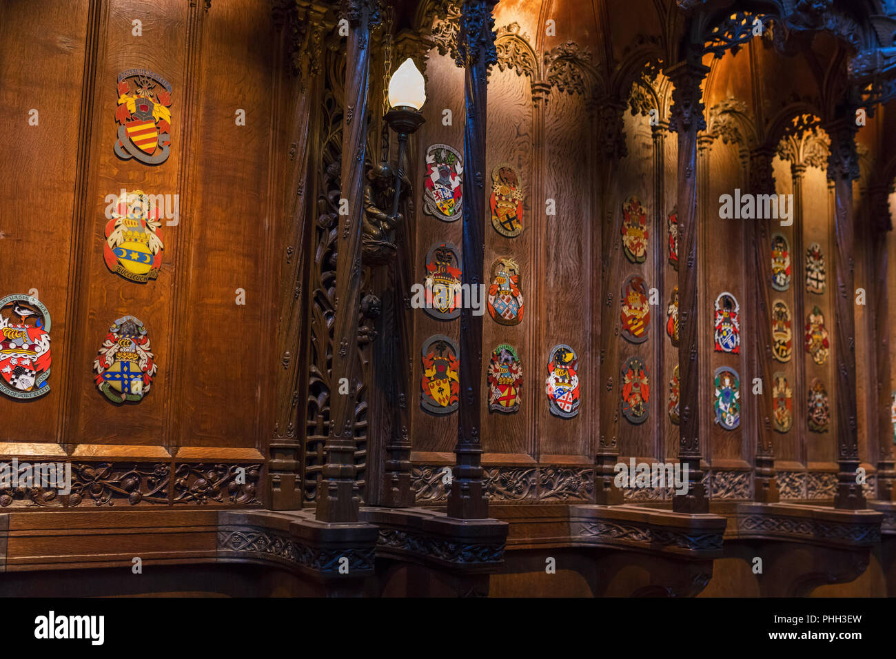 Thistle Kapelle Innenraum, St. Giles Cathedral, Edinburgh, Schottland, Großbritannien Stockfoto