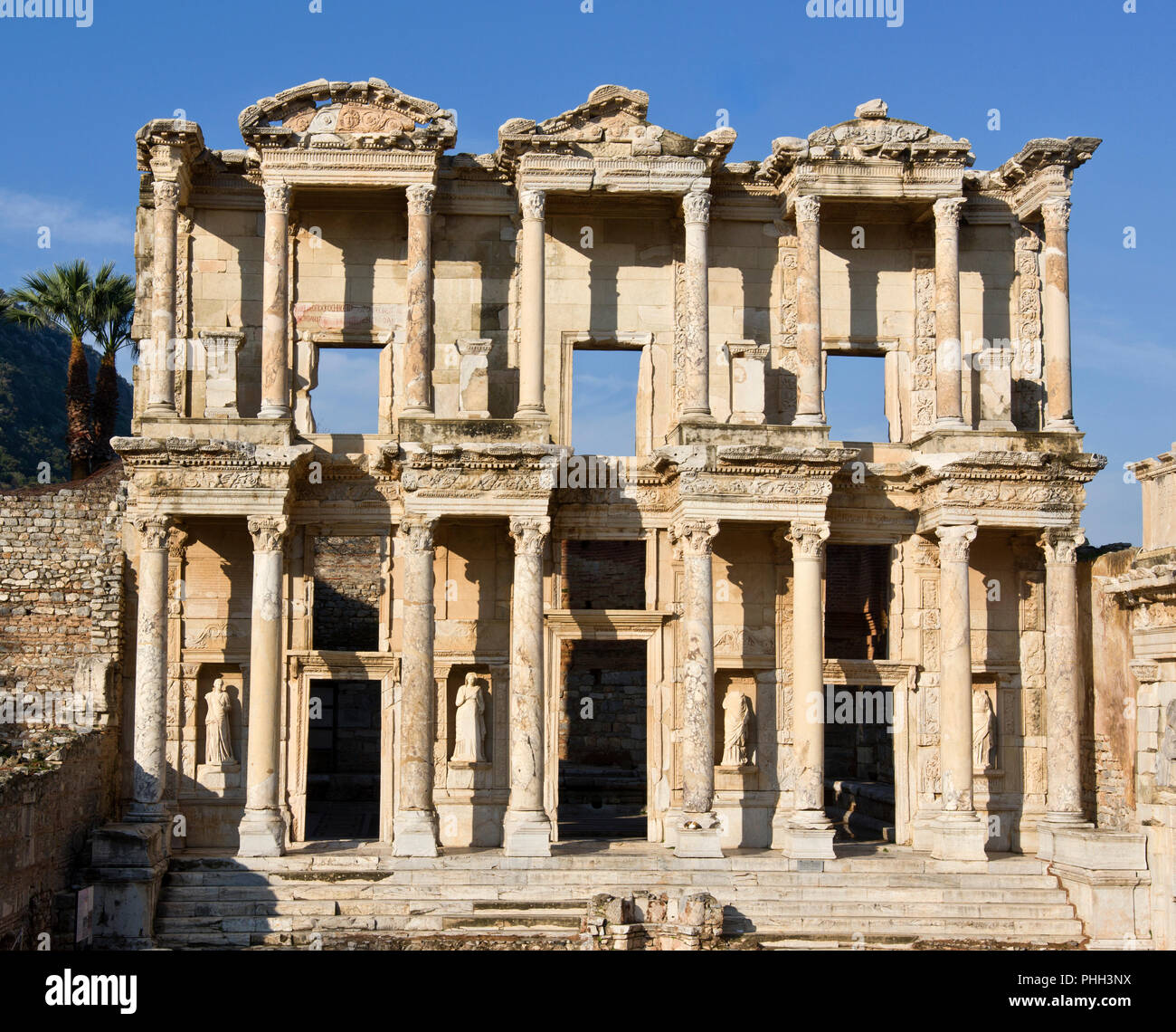 Die celsus Bibliothek in Ephesus, Türkei Stockfoto