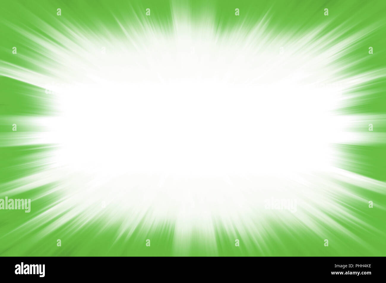 Grüne starburst Explosion Grenze Stockfoto