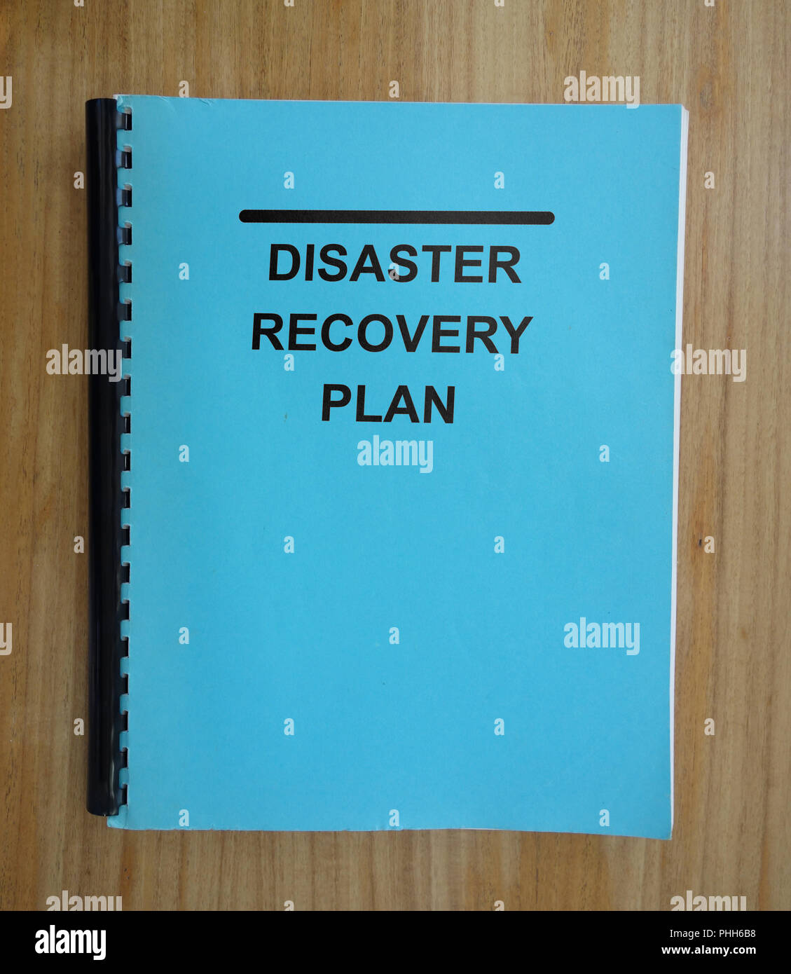 Disaster Recovery-Plan Stockfoto