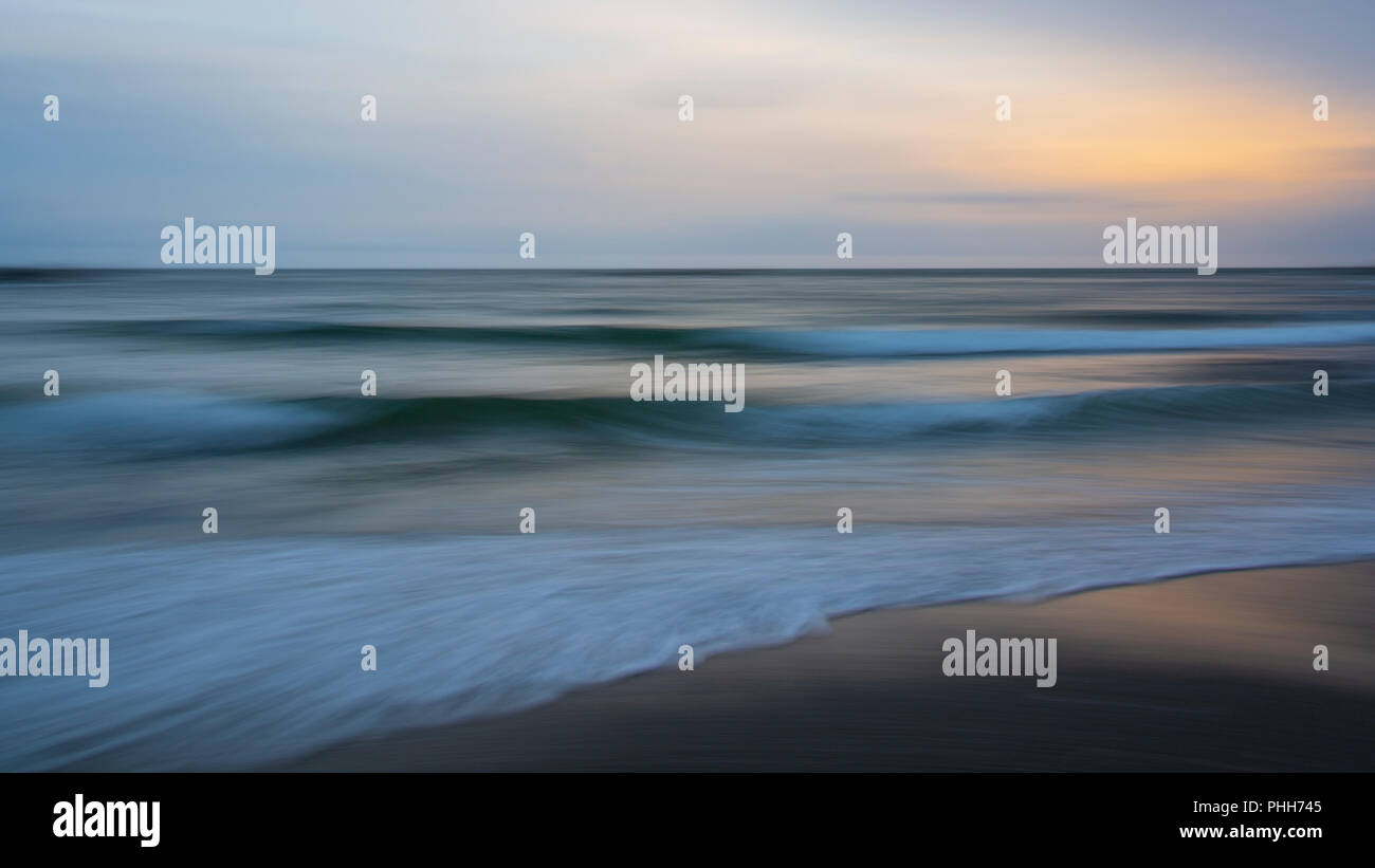 Abstrakte ICM der Wellen bei Sonnenuntergang Stockfoto