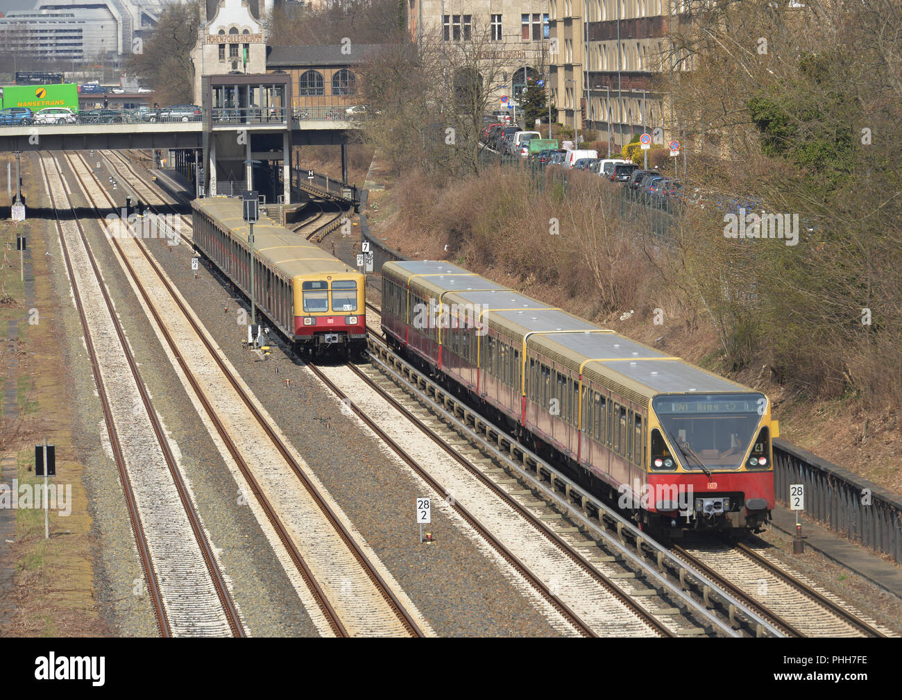 S-Bahn, Hohenzollerndamm, Wilmersdorf, Berlin, Deutschland Stockfoto